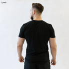 Men's Black Vertical Logo Training T-Shirt - StoneWolf 